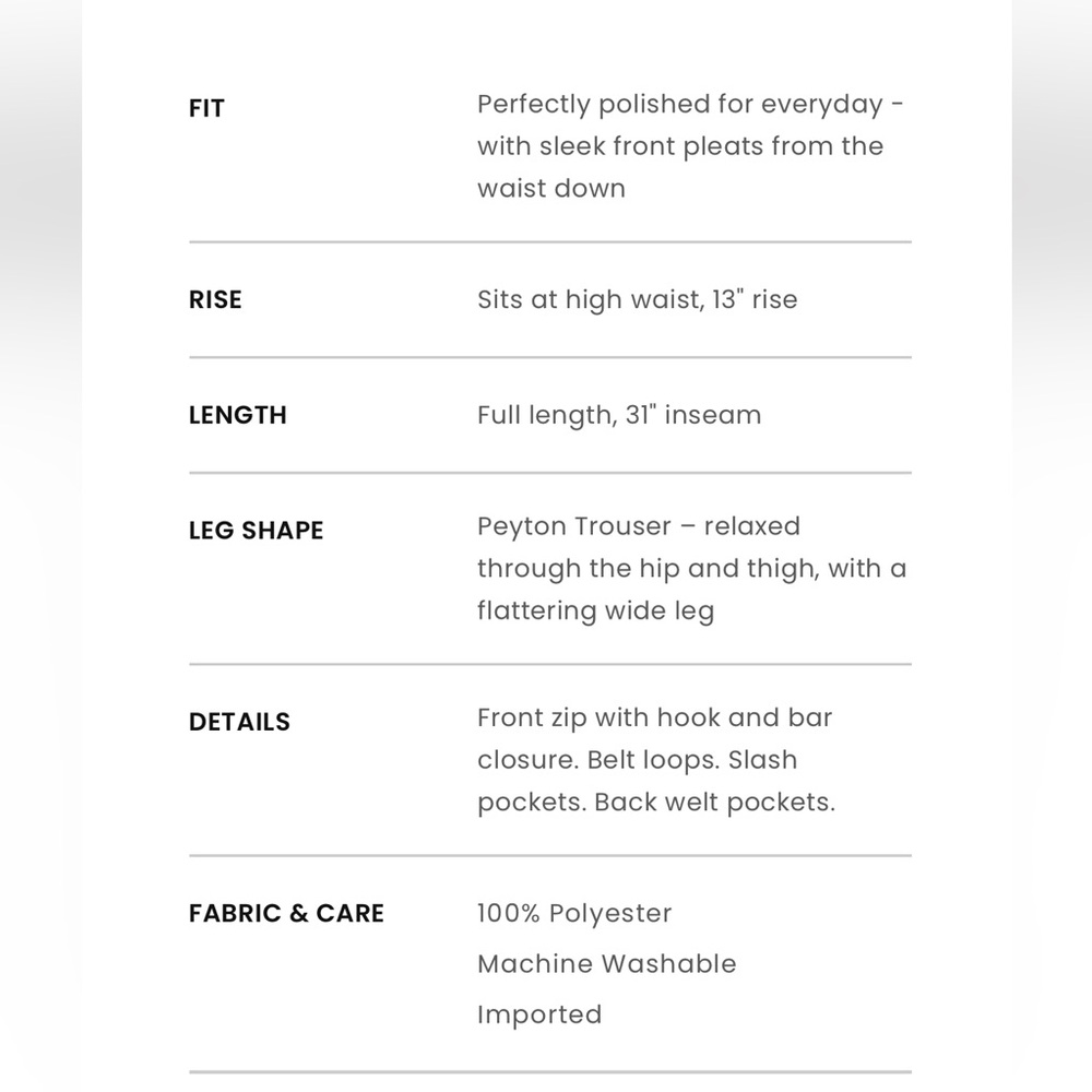 NWT LOFT Peyton Wide Leg Trousers Crepe Black, 6 - Picture 3 of 7